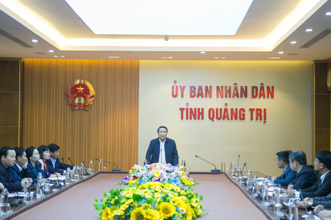 Ông Hà Sỹ Đồng, Phó Chủ tịch Thường trực UBND tỉnh Quảng Trị thống nhất phương án nhà đầu tư thuộc Tập đoàn FLC tự nguyện chấm dứt hoạt động của toàn bộ dự án. Ảnh: LT.