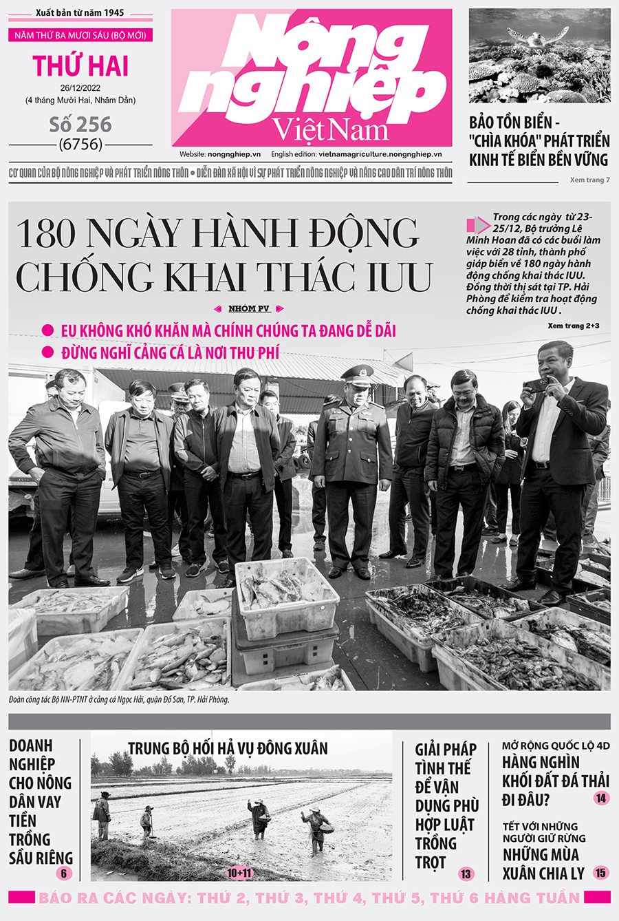 Tin nông nghiệp nổi bật trên số 256, báo Nông nghiệp Việt Nam ngày 26/12/2022