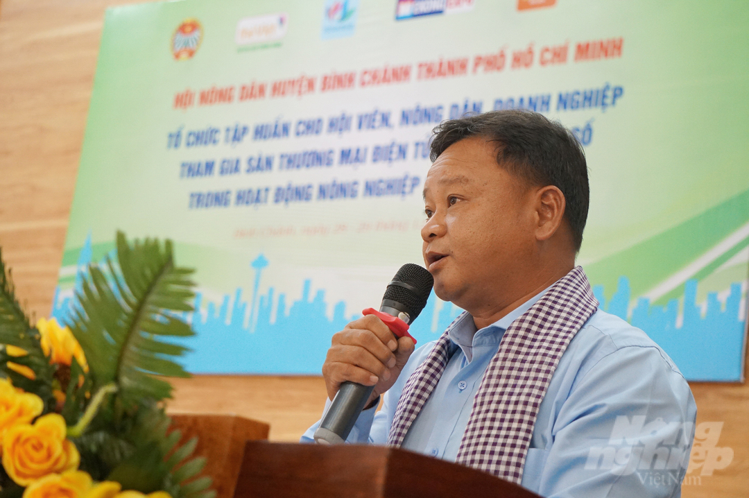 Ông Mai Ngươn Khánh, Phó Chủ tịch Hội Nông dân huyện Bình Chánh. Ảnh: Nguyễn Thủy.