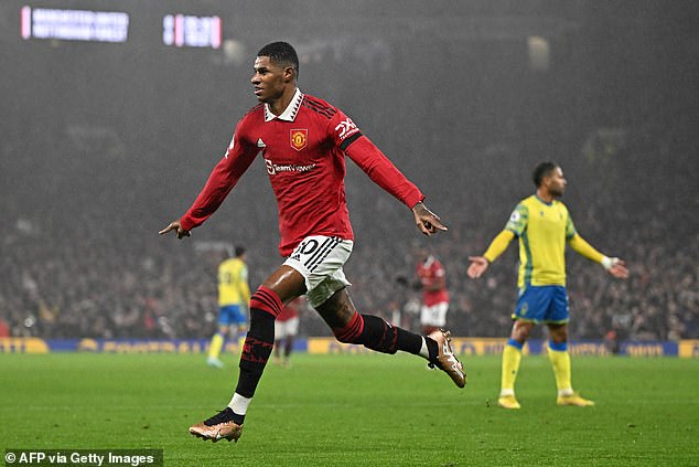 Marcus Rashford là người mở tỷ số của trận đấu cho Man United. Ảnh: Dailymail.