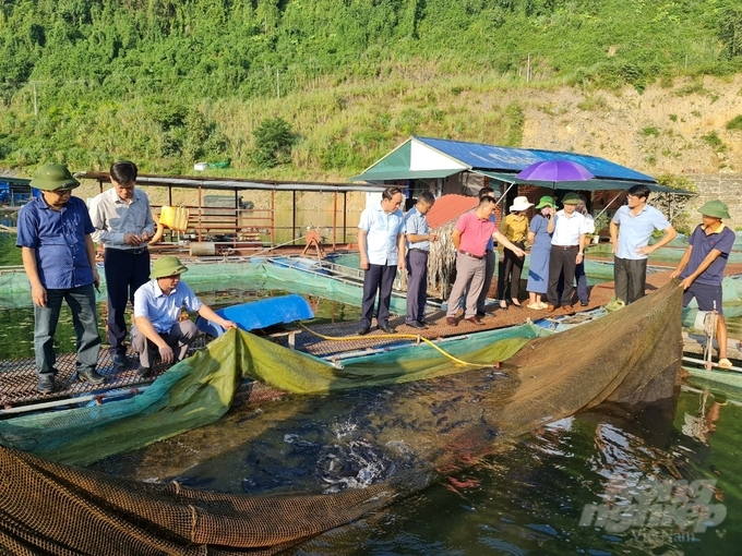 Với diện tích hồ thủy điện hơn 8.000ha huyện Na Hang có tiềm năng lớn để phát triển nghề thủy sản. Ảnh: Đào Thann.