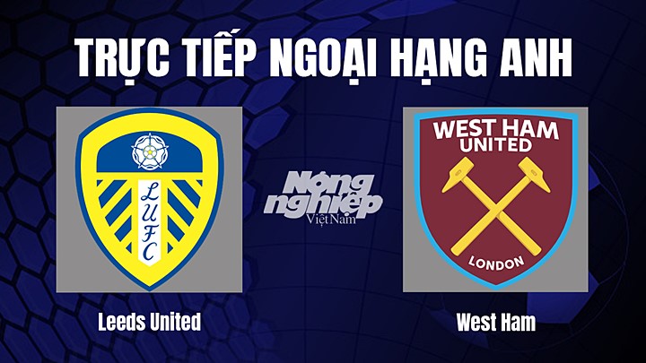 Trực tiếp bóng đá Ngoại hạng Anh giữa Leeds United vs West Ham hôm nay 5/1/2023