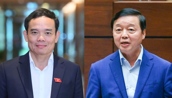 Quốc hội thông qua Nghị quyết phê chuẩn các ông Trần Hồng Hà (bên phải) và Trần Lưu Quang làm Phó Thủ tướng với 100% đại biểu có mặt tán thành (481/481).