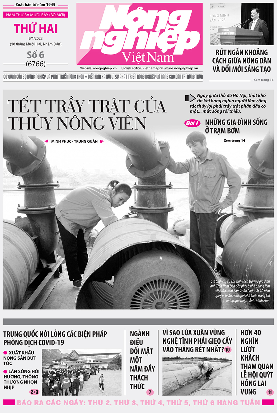 Tin nông nghiệp nổi bật trên số 6, báo Nông nghiệp Việt Nam ngày 9/1/2023