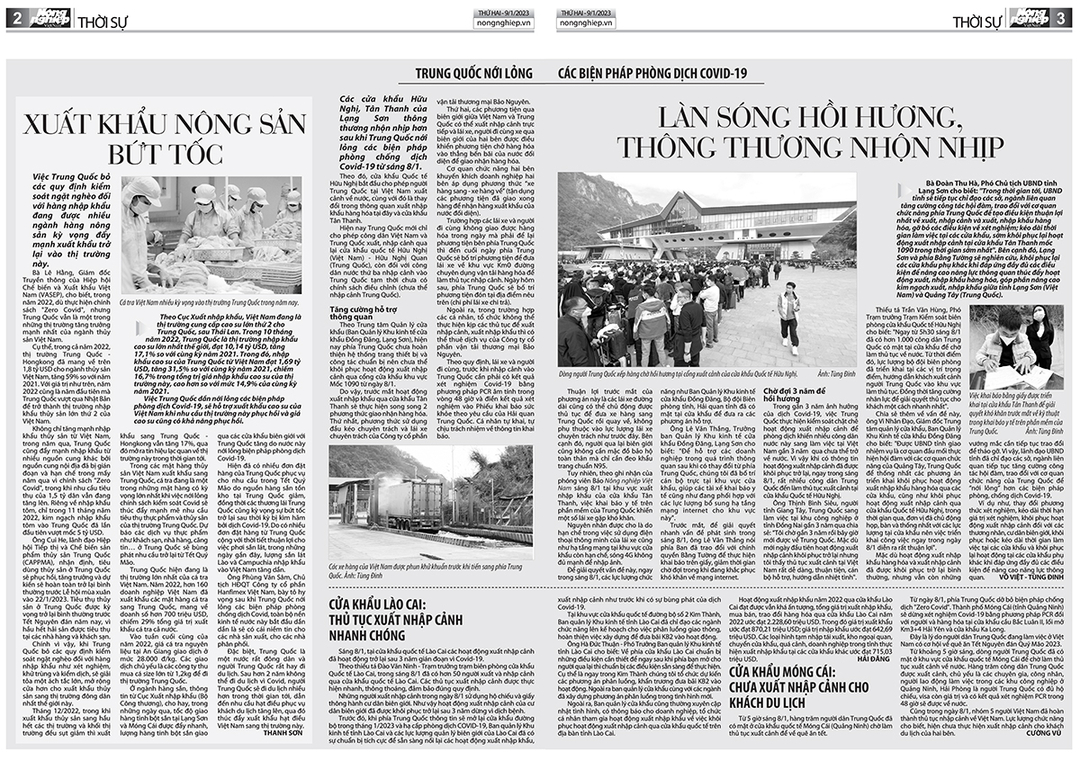 Trang 2+3 số 6, báo Nông nghiệp Việt Nam ngày 9/1/2023