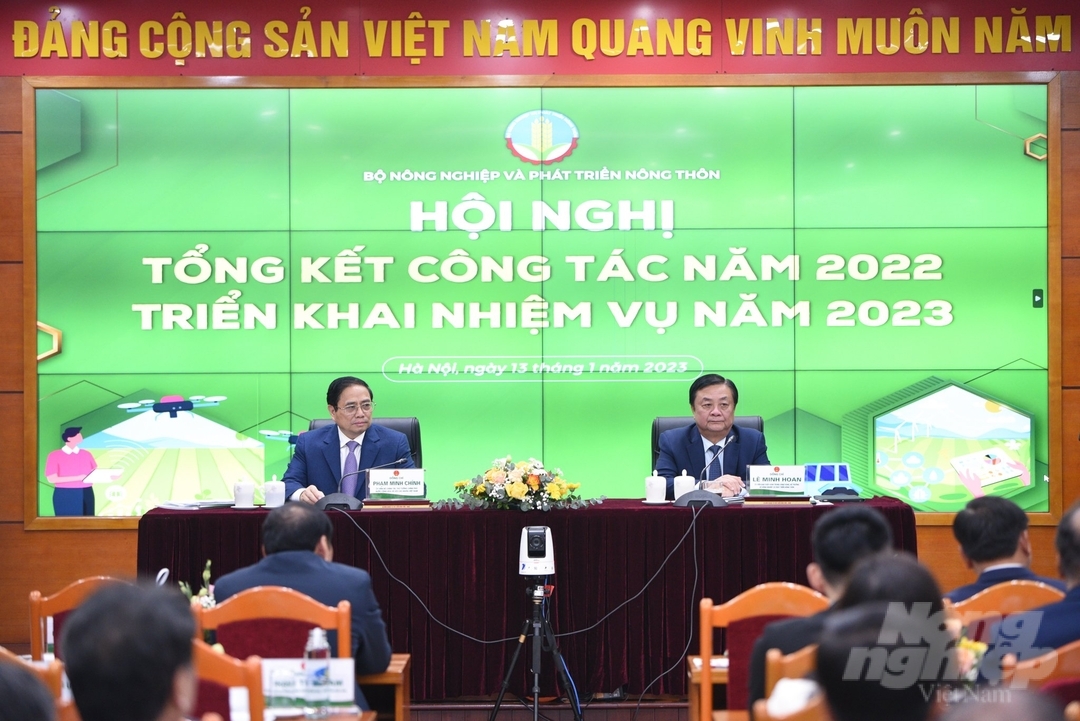 Thủ tướng Phạm Minh Chính chỉ đạo Hội nghị Tổng kết công tác năm 2022, triển khai nhiệm vụ năm 2023 ngành Nông nghiệp và Phát triển nông thôn.