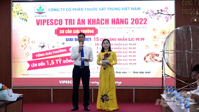 Công ty Cổ phần Thuốc sát trùng Việt Nam tiếp tục thực hiện Chương trình quay số trực tuyến 'Vipesco - Tri ân khách hàng 2022'. Ảnh: Minh Sáng.