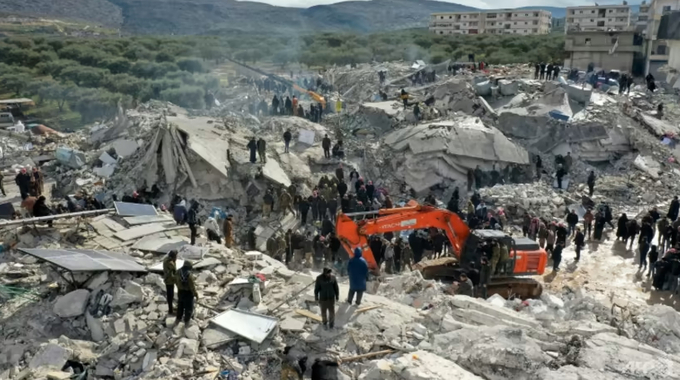 Trận động đất hôm qua đã san phẳng một phần các thành phố của Thổ Nhĩ Kỳ. Ảnh: AFP