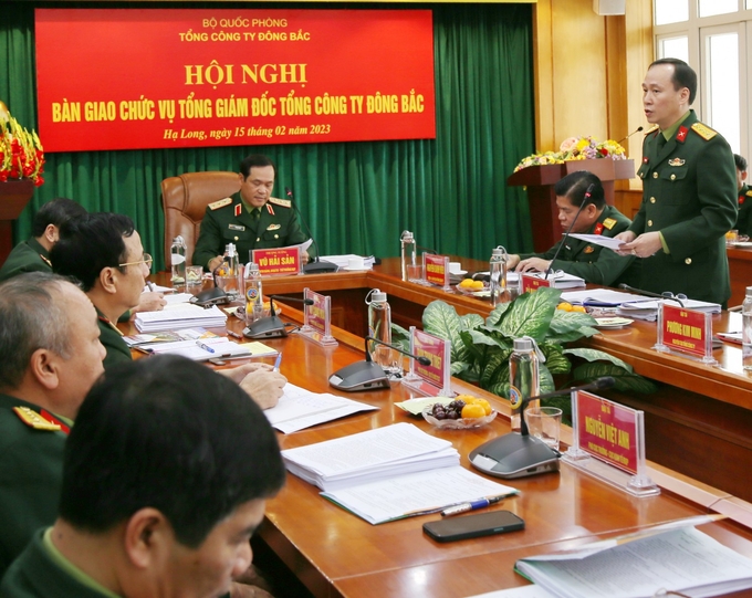 Đại tá Đỗ Mạnh Khảm phát biểu tại Hội nghị