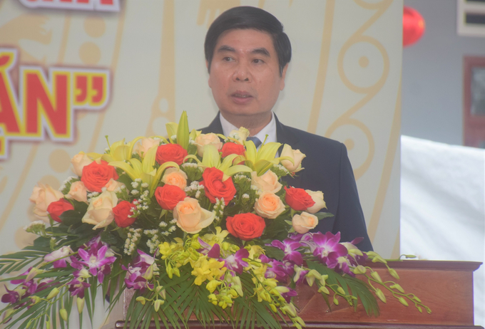 Ông Lâm Hải Giang, Phó Chủ tịch UBND tỉnh Bình Định, phát biểu tại buổi lễ.