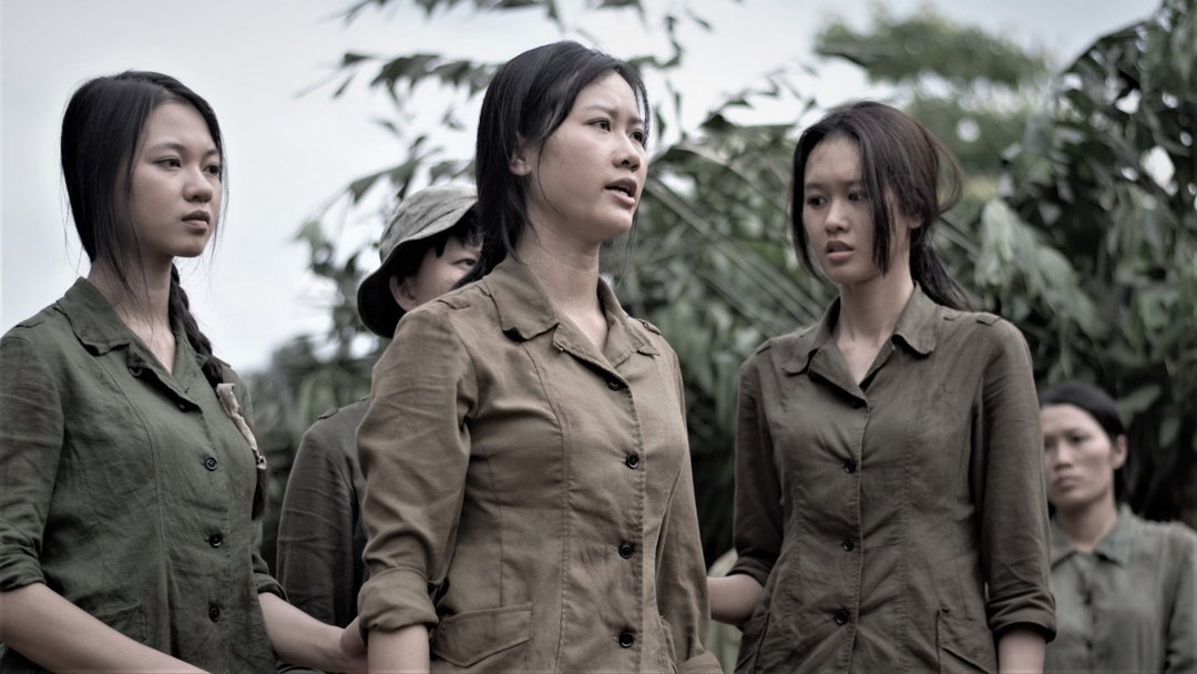 Cảnh trong phim 'Bình minh đỏ' - bộ phim về trung đội nữ lái xe Trường Sơn - được trình chiếu trong tuần lễ phim sắp tới.