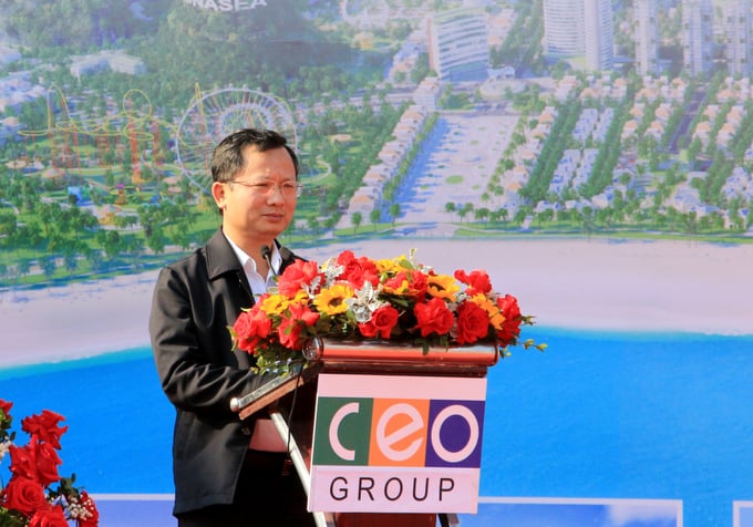 Ông Cao Tường Huy, Quyền Chủ tịch UBND tỉnh, phát biểu tại lễ phát động. Ảnh: Báo Quảng Ninh