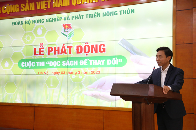 Ông Nguyễn Văn Trường-Phó Bí thư Thường trực Đảng ủy Bộ NN-PTNT phát biểu tại Lễ phát động.