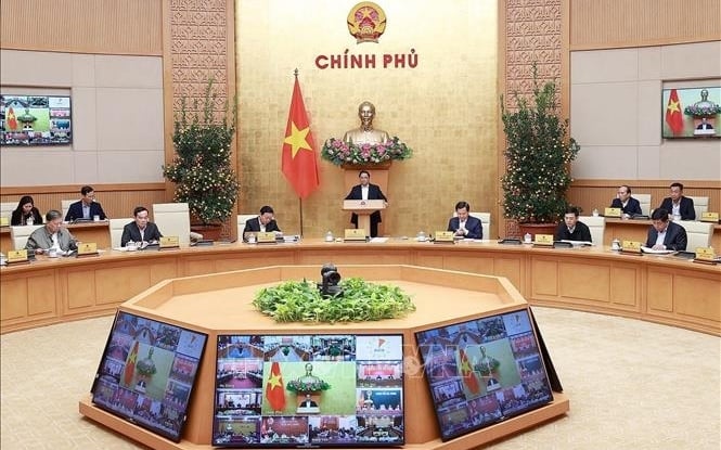 Chính phủ họp phiên chuyên đề xây dựng pháp luật tháng 1/2023. Ảnh: Báo điện tử Đảng cộng sản.