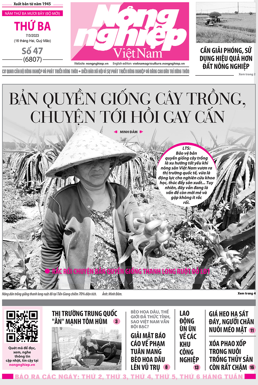 Tin nông nghiệp nổi bật trên số 47, báo Nông nghiệp Việt Nam ngày 7/3/2023