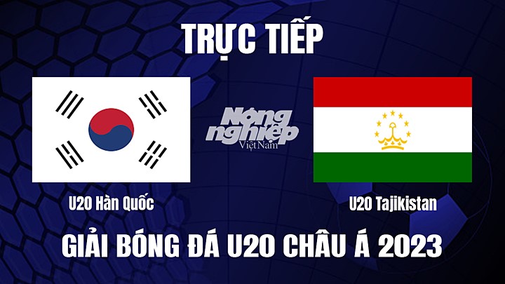 Trực tiếp bóng đá U20 Châu Á 2023 giữa Hàn Quốc vs Tajikistan hôm nay 8/3/2023