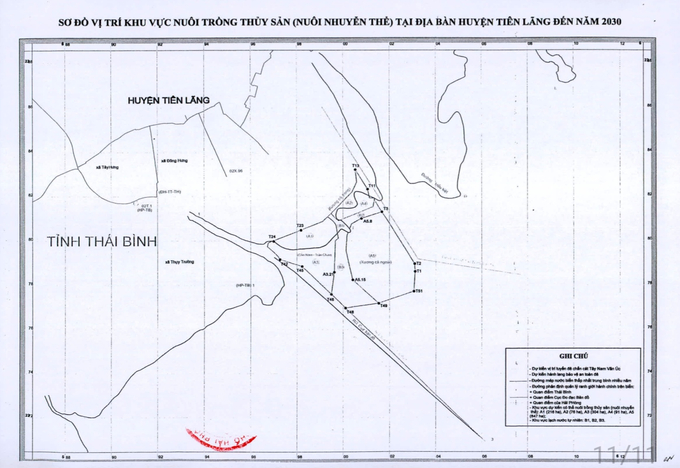 Vị trí khu vực nuôi ngao theo đề xuất của Sở NN-PTNT TP Hải Phòng.