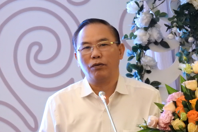 Thứ trưởng Bộ NN-PTNT Phùng Đức Tiến phát biểu tại hội nghị. Ảnh: Sơn Trang.