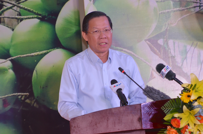 Chủ tịch UBND TP.HCM Phan Văn Mãi khẳng định sự phát triển của thành phố có nhiều đóng góp của ĐBSCL nói riêng và các vùng kinh tế nói chung. Ảnh: Minh Đảm.