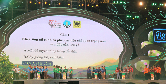 Các đội thi tham gia trả lời câu hỏi của ban tổ chức đưa ra. Ảnh: Quang Yên.