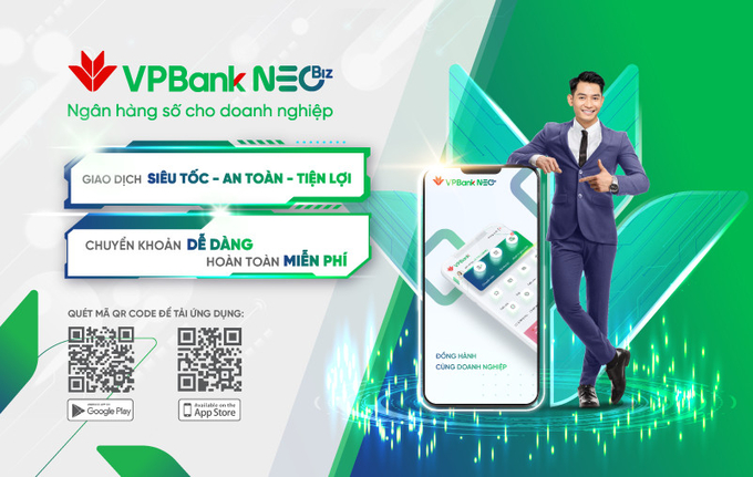 Ứng dụng VPBank NEOBiz ngân hàng số cho doanh nghiệp được nhiều khách hàng ưa chuộng.