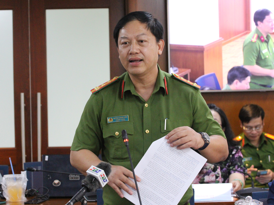 Đại tá Phùng Quang Tâm, Trưởng phòng PC07, Công an TP. HCM. Ảnh: Thành Nhân.