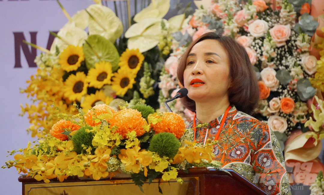 Bà Hoàng Thị Liên được bầu làm Chủ tịch Hiệp hội Hồ tiêu và cây gia vị Việt Nam (VPSA). Ảnh: Nguyễn Thủy.