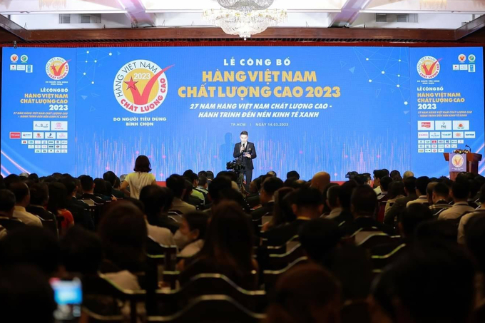 Lễ công bố Hàng Việt Nam chất lượng cao 2023.