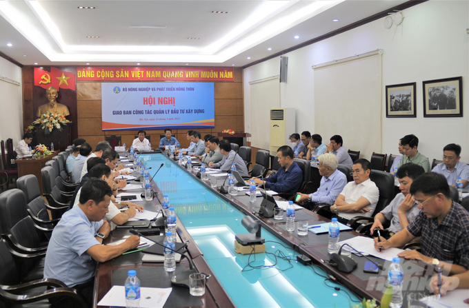 On March 24, the Ministry of Agriculture and Rural Development held a conference on construction investment management. Photo: Pham Hieu.