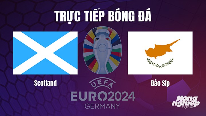 Trực tiếp bóng đá vòng loại EURO 2024 giữa Scotland vs Đảo Síp hôm nay 25/3/2023