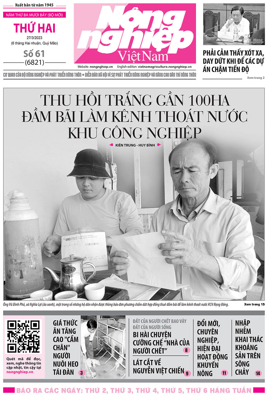 Tin nông nghiệp nổi bật trên số 61, báo Nông nghiệp Việt Nam ngày 27/3/2023