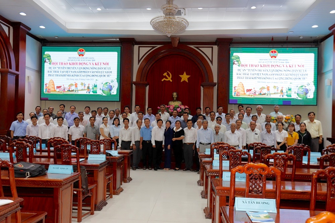 Hội thảo khởi động và kết nối Dự án 'Tuyên truyền, vận động nông dân xử lý rác thải tại Việt Nam, góp phần vào nỗ lực giảm phát thải khí nhà kính của cộng đồng quốc tế' được diễn ra vào sáng 28/3. Ảnh: Minh Đảm.