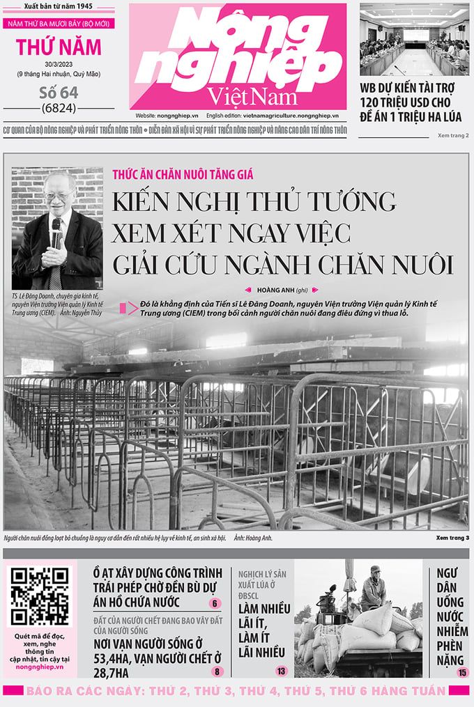 Tin nông nghiệp nổi bật trên số 64, báo Nông nghiệp Việt Nam ngày 30/3/2023