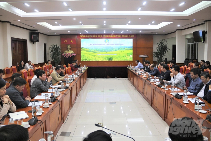 MARD held a briefing meeting for the first quarter of 2023. Photo: Pham Hieu.