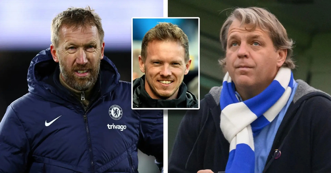 Graham Potter sắp bị thay thế bởi Julian Nagelsmann? Ảnh: Express.