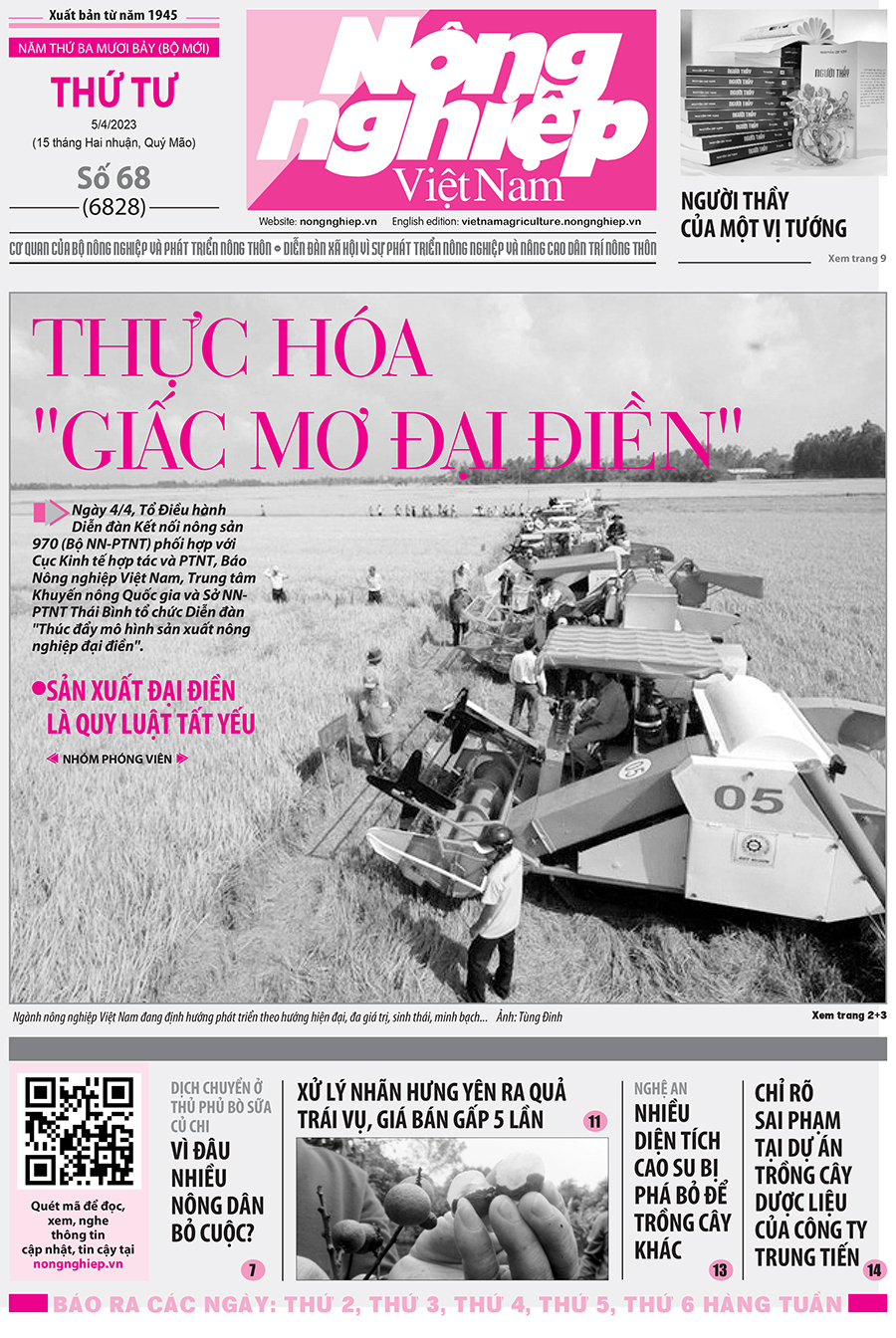 Tin nông nghiệp nổi bật trên số 68, báo Nông nghiệp Việt Nam ngày 5/4/2023