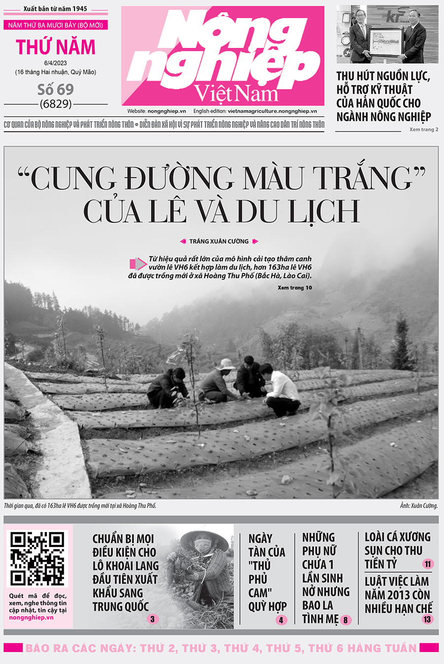 Tin nông nghiệp nổi bật trên số 69, báo Nông nghiệp Việt Nam ngày 6/4/2023