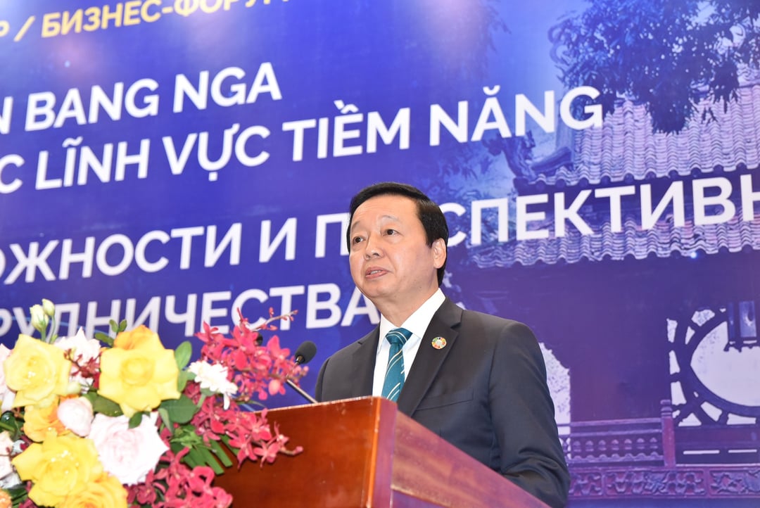 Phó Thủ tướng Trần Hồng Hà cam kết dành mọi ưu tiên cho các doanh nghiệp Nga. Ảnh: Bảo Thắng.