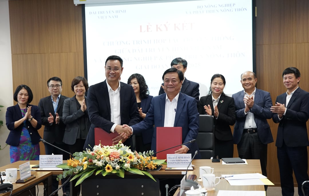  Bộ NN-PTNT và Đài Truyền hình Việt Nam đã ký kết hợp tác truyền thông trong giai đoạn 2023-2025. Ảnh: Linh Linh. 