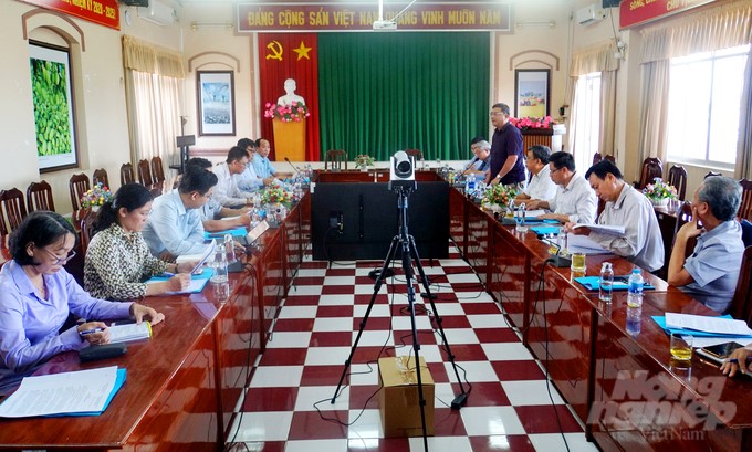 The delegation of MARD's Department of Crop Production worked with Dong Thap Province on November 29, 2022. Photo: Le Hoang Vu.