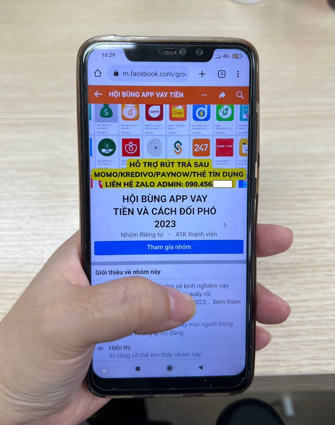 Chỉ cần lên Facebook gõ cụm từ 'bùng nợ' hoặc 'bùng vay tiền qua App' sẽ cho ra một loạt hội nhóm với số lượng đăng ký tham gia từ vài nghìn đến hàng trăm nghìn thành viên.