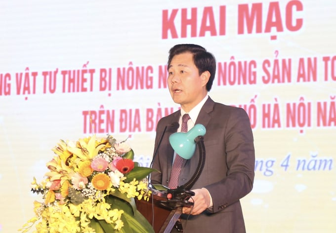 Ông Nguyễn Xuân Đại - Giám đốc Sở NN-PTNT Hà Nội phát biểu khai mạc.