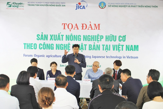 Delegates shared experiences in safe agricultural production at the forum on Organic Agriculture Production applying to Japanese technology in Vietnam. Photo: Hai Dang.