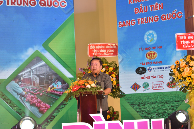 Theo ông Nguyễn Văn Liệt, Phó Chủ tịch UBND tỉnh Vĩnh Long, đây là cơ hội để tổ chức phát triển ngành hàng khoai lang của Việt Nam theo hướng hiện đại, chất lượng, an toàn, bền vững và liên kết chặt chẽ từ khâu sản xuất đến thị trường tiêu thụ. Ảnh: Minh Đảm.