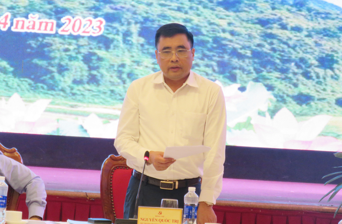 Mr. Nguyen Quoc Tri, Deputy Minister of the Ministry of Agriculture and Rural Development: 'The Ministry of Agriculture and Rural Development will accompany localities to remove, overcome, and minimize the shortcomings'. Photo: T. Phung.