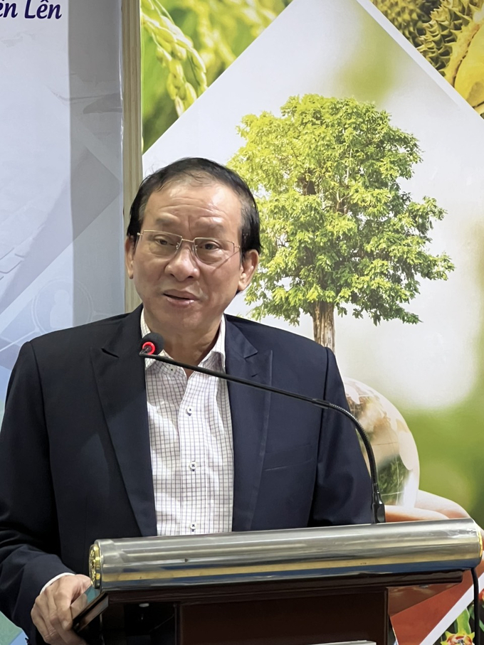 Ông Phạm Thiết Hoà, Tổng giám đốc Tổng công ty Nông nghiệp Sài Gòn phát biểu tại đại hội.