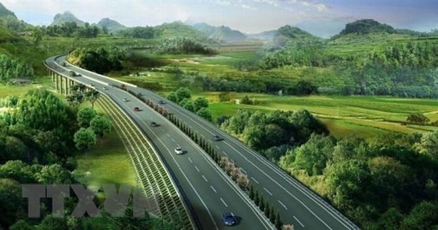 Bản vẽ phác thảo tuyến đường cao tốc Phnom Penh-Bavet, dự kiến hoàn thành vào cuối năm 2026 hoặc đầu năm 2027. Ảnh: AKP/TTXVN.