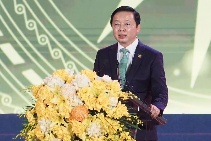 Phó Thủ tướng Chính phủ Trần Hồng Hà phát biểu tại buổi lễ. Ảnh: Cổng TTĐT Phú Thọ.