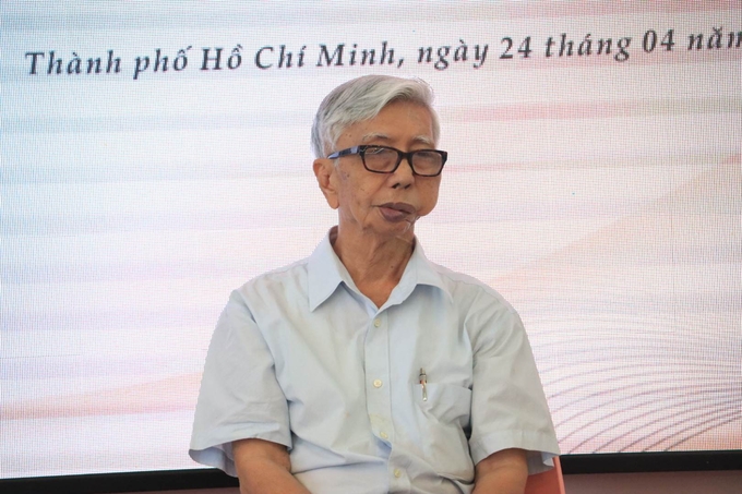 Đạo diễn Nguyễn Ngọc Hiến tại cuộc tọa đám 'Tôi được sống' tổ chức sáng 24/4 ở TP.HCM.