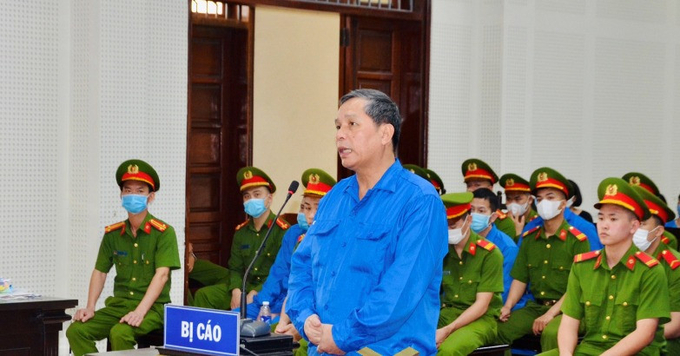 Cựu Chủ tịch UBND TP Hạ Long Phạm Hồng Hà tại phiên xét xử. Ảnh: Hoàng Nga.